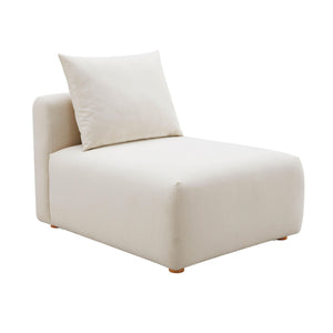 Hangover - Linen Modular Armless Chair - Cream - R&R Furniture Gallery (Fountain Valley, CA)