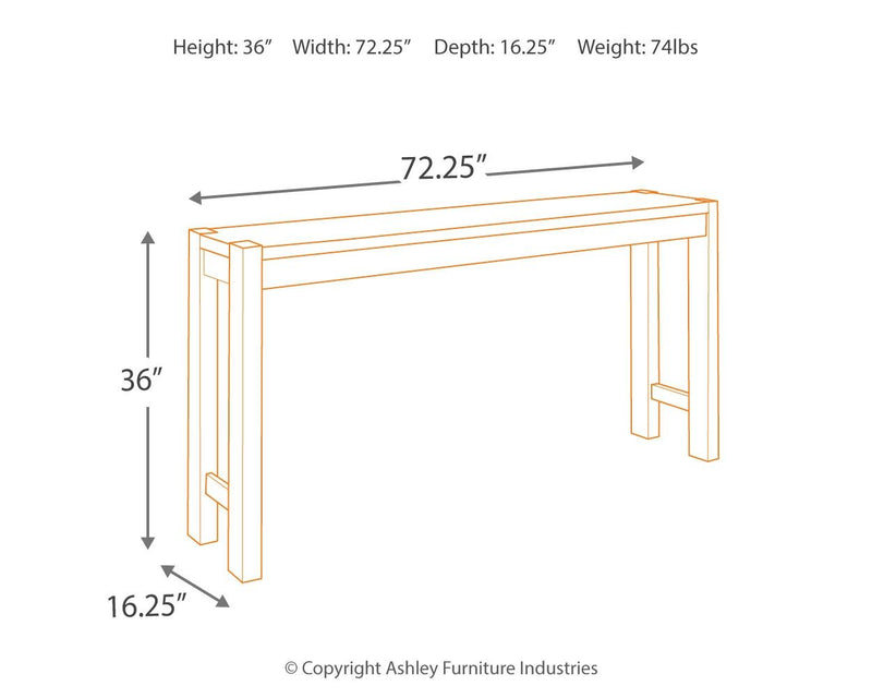 Torjin - Long Counter Table - Dark Brown - R&R Furniture Gallery (Fountain Valley, CA)