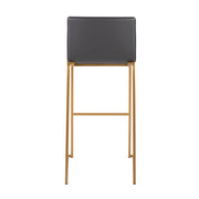 Set of two Lumi Source Mara contemporary upholstered barstools with cushioned seats and sleek modern design.