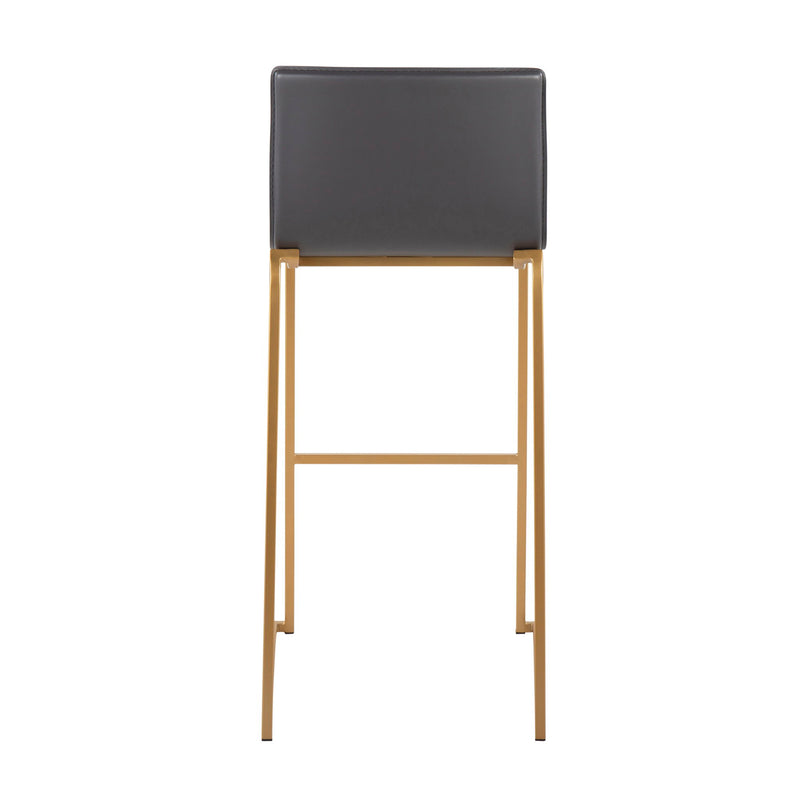 Set of two Lumi Source Mara contemporary upholstered barstools with cushioned seats and sleek modern design.