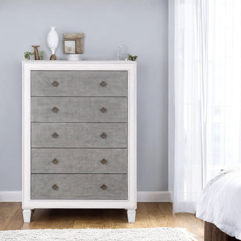 Katia - Chest - Rustic Gray & Weathered White - R&R Furniture Gallery (Fountain Valley, CA)