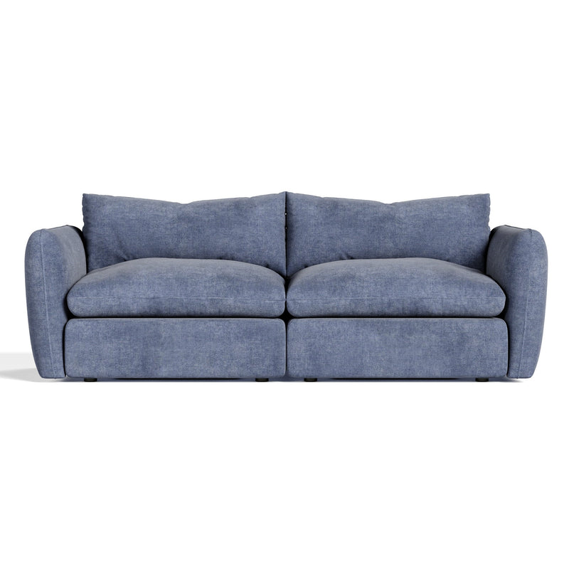 Kinsey - Modern Blue Fabric Modular Sectional Sofa — view 3