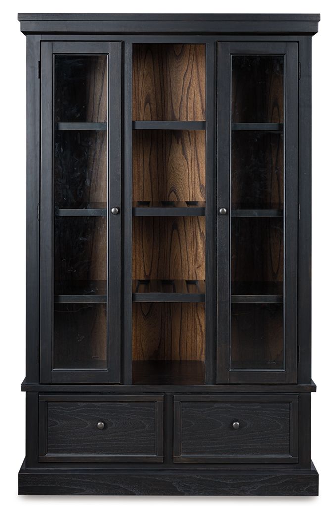 Greddinton - Curio - Black / Brown - R&R Furniture Gallery (Fountain Valley, CA)