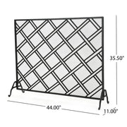 Noble House elegant fireplace screen with decorative metal design serving as a protective barrier for fires.