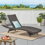 Mysticism Outdoor Chaise Lounge With Adjustable Backrest And Foldable Legs - Brown Multi - R&R Furniture Gallery (Fountain Valley, CA)