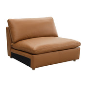Brighton - Modular Armless Chair - Brown Top Grain Leather - R&R Furniture Gallery (Fountain Valley, CA)