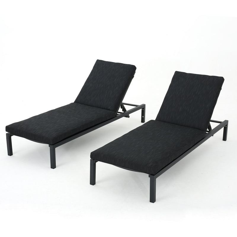 Modern Chaise Lounge With Wate Resistant Fabric Cushions - R&R Furniture Gallery (Fountain Valley, CA)