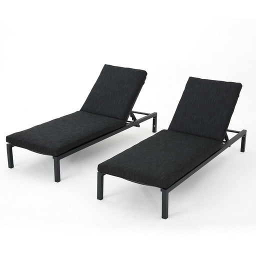 Modern Chaise Lounge With Wate Resistant Fabric Cushions - R&R Furniture Gallery (Fountain Valley, CA)