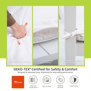 6 Piece Dining Set Outdoor Patio Furniture, 4 Dining Chairs & 1 Dining Bench Sunbrella Fabric And 2 Tone Rectangle Table With Umbrella Hole - Matte White / Grayish - R&R Furniture Gallery (Fountain Valley, CA)