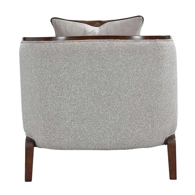 Houston - Chaise - Pebble / Walnut - R&R Furniture Gallery (Fountain Valley, CA)
