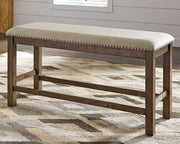 Moriville - Double UPH Bench  - Beige - R&R Furniture Gallery (Fountain Valley, CA)
