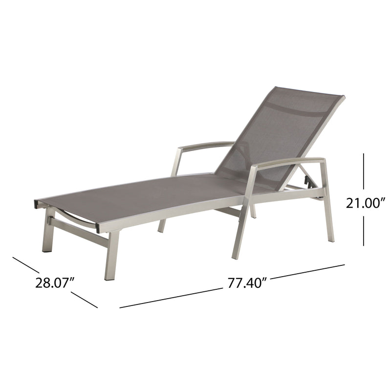 Oxton - Chaise Lounge Stylish Outdoor Seating - R&R Furniture Gallery (Fountain Valley, CA)