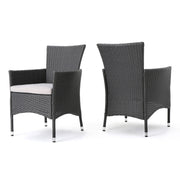 Dimensional Outdoor Dining Chair With Cushion Seat And Iron Frame (Set of 2) - R&R Furniture Gallery (Fountain Valley, CA)
