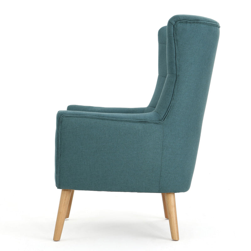 Club Chair With Rubberwood Legs - R&R Furniture Gallery (Fountain Valley, CA)