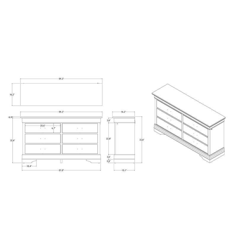 Charlston - Dresser With LED - R&R Furniture Gallery (Fountain Valley, CA)