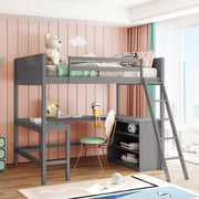 Loft Bed With Shelves With Desk - R&R Furniture Gallery (Fountain Valley, CA)