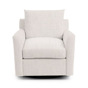 Classic Home Olivia swivel chair with a plush upholstered seat and backrest, featuring a stylish, modern design and a swivel base.