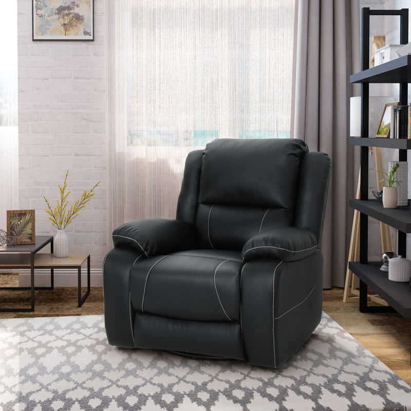 Stylish Wide Manual Swivel Standard Recliner - R&R Furniture Gallery (Fountain Valley, CA)