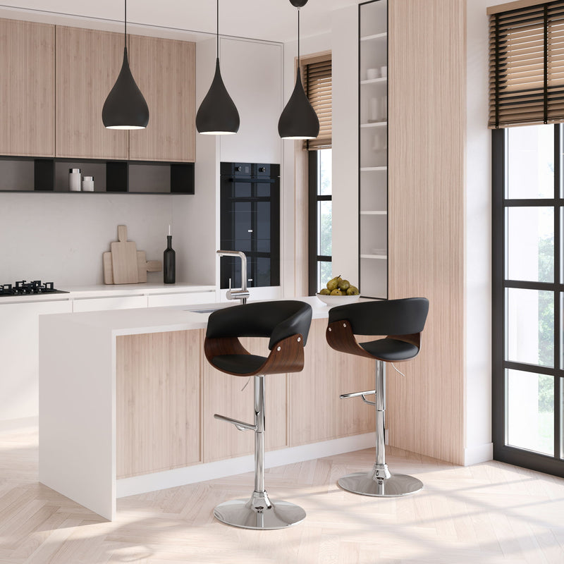 Sheldon - Upholstered Adjustable Swivel Bar Stool - R&R Furniture Gallery (Fountain Valley, CA)