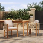 Outdoor Dining Chairs With Mix Rope Handles (Set of 2) - R&R Furniture Gallery (Fountain Valley, CA)