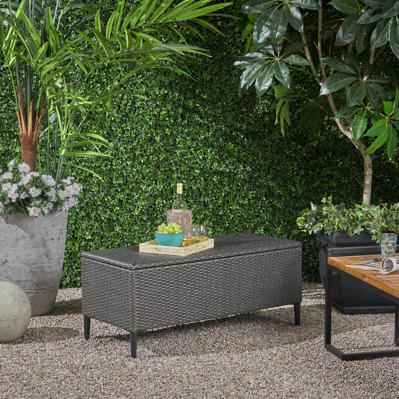 Rupert - Storage Unit Resin Wicker Outdoor - R&R Furniture Gallery (Fountain Valley, CA)