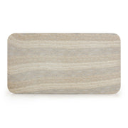 Tyche - Indoor / Outdoor Concrete Rectangular Coffee Table - Faux Travertine - R&R Furniture Gallery (Fountain Valley, CA)