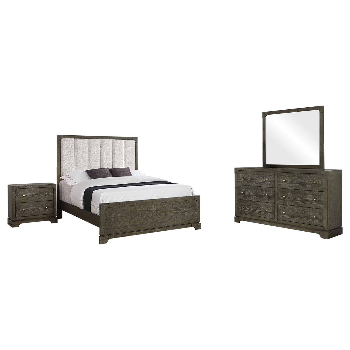 Harbington - Bedroom Set With Upholstered Headboard