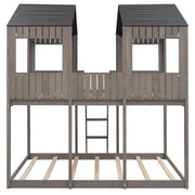 Bunk Bed With Roof, Window, Guardrail, Ladder - R&R Furniture Gallery (Fountain Valley, CA)