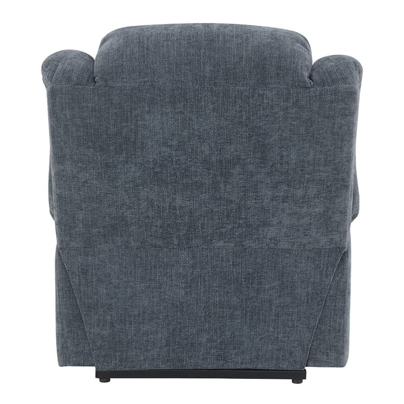 Omarion - Power Recliner With Lift, Heating & Massage - Blue Chenille - R&R Furniture Gallery (Fountain Valley, CA)