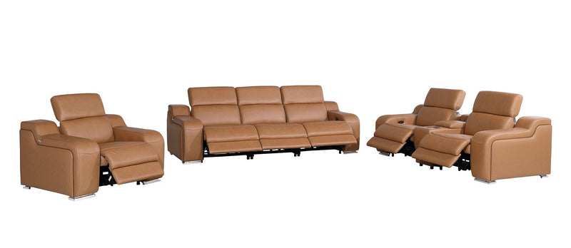 1116 - 7-Piece Modular Power Reclining Sofa, Loveseat & Chair Set In With 6 Power Recliners & Power Headrests