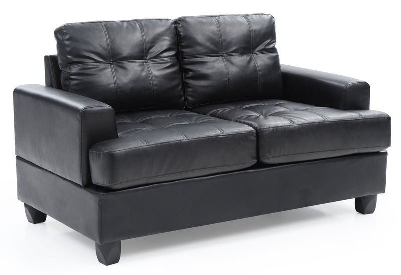Glory Furniture stylish stationary loveseat for two with plush cushions and modern design, perfect for cozy living room seating.