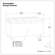 Cosmopolitan - Upholstered Storage Ottoman - R&R Furniture Gallery (Fountain Valley, CA)