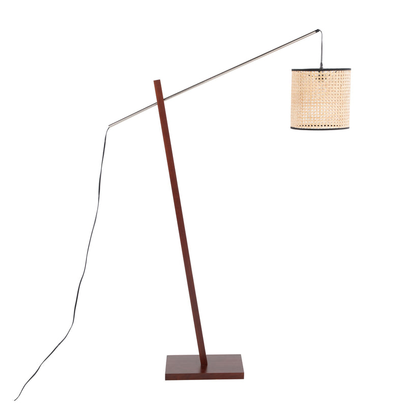 Lumi Source Arturo contemporary floor lamp with sleek metal stand and adjustable arm, modern lighting for living room or office.