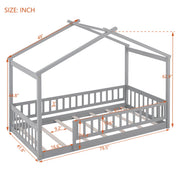 Bed House Bed Frame With Fence - R&R Furniture Gallery (Fountain Valley, CA)