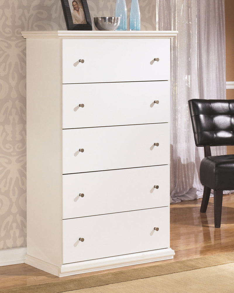 Bostwick Shoals - Five Drawer Chest - White - R&R Furniture Gallery (Fountain Valley, CA)