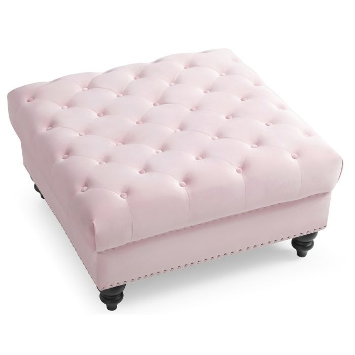 Soft charming traditional upholstered Ottoman by Glory Furniture featuring plush fabric and classic design, perfect for living room decor.