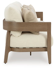 Serene Bay - Sofa With Cushion - Dark Brown / White - R&R Furniture Gallery (Fountain Valley, CA)
