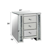Nysa - Accent Table - Mirrored & Faux Crystals - R&R Furniture Gallery (Fountain Valley, CA)
