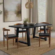 Wooden Whitley dining table by Simpli-Home with a rectangular surface and sturdy legs, ideal for modern dining rooms.