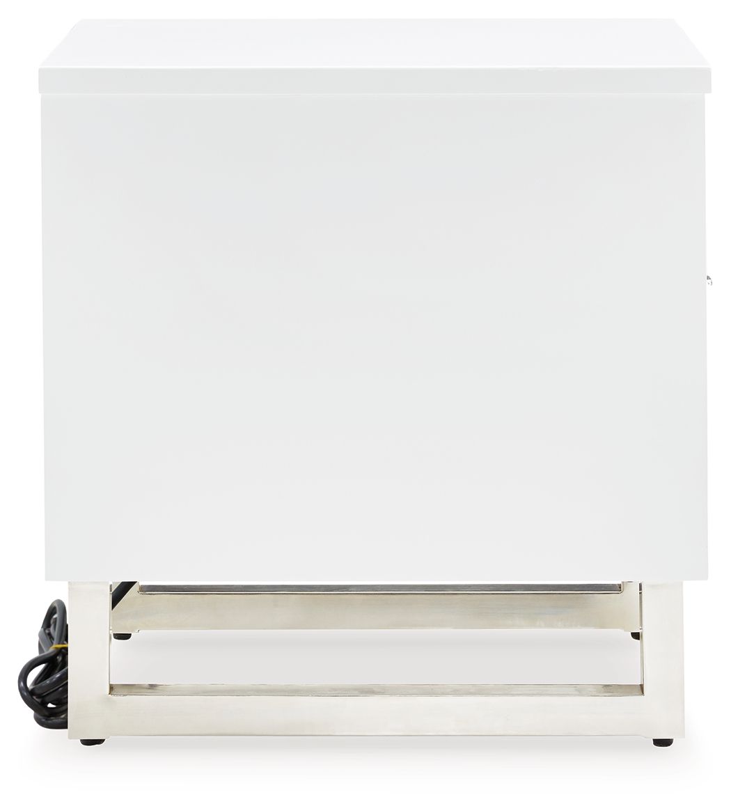 Gardoni - Chair Side End Table - White / Black - R&R Furniture Gallery (Fountain Valley, CA)