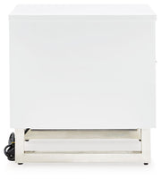 Gardoni - Chair Side End Table - White / Black - R&R Furniture Gallery (Fountain Valley, CA)