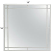 Silver Champagne Madison mirror by Glory Furniture, featuring a sleek, modern mirror design with a polished silver frame.