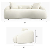 Drake - Japandi Style Curvy Boucle Sofa - R&R Furniture Gallery (Fountain Valley, CA)