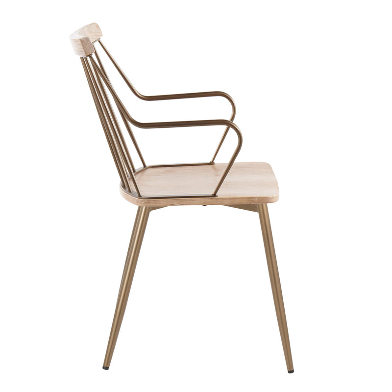 Lumi Source Preston farmhouse dining chairs set of 2 with wooden legs and upholstered seats, ideal for rustic kitchen or dining room.