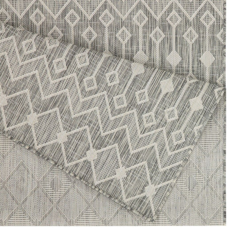 Sunshine - 5'3" X 7'3" Indoor & Outdoor Area Rug Polypropylene - Silver - R&R Furniture Gallery (Fountain Valley, CA)