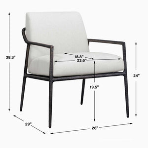 Thayer - Outdoor Upholstered Lounge Chair - Bronze / White