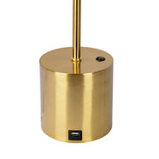 Ethereal - Modern Small Table Lamp, Desk Lamp Fixture With Globe Shade - Gold / White - R&R Furniture Gallery (Fountain Valley, CA)
