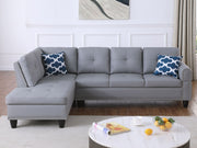 Irine - Sectional Sofa With Ottoman - Gray - R&R Furniture Gallery (Fountain Valley, CA)