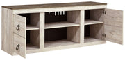 Willowton - TV Stand With Fireplace Option - R&R Furniture Gallery (Fountain Valley, CA)