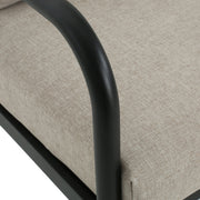 Leora - Modern Minimalist Round Tube Sofa Chair With Cushions - Beige / Black - R&R Furniture Gallery (Fountain Valley, CA)
